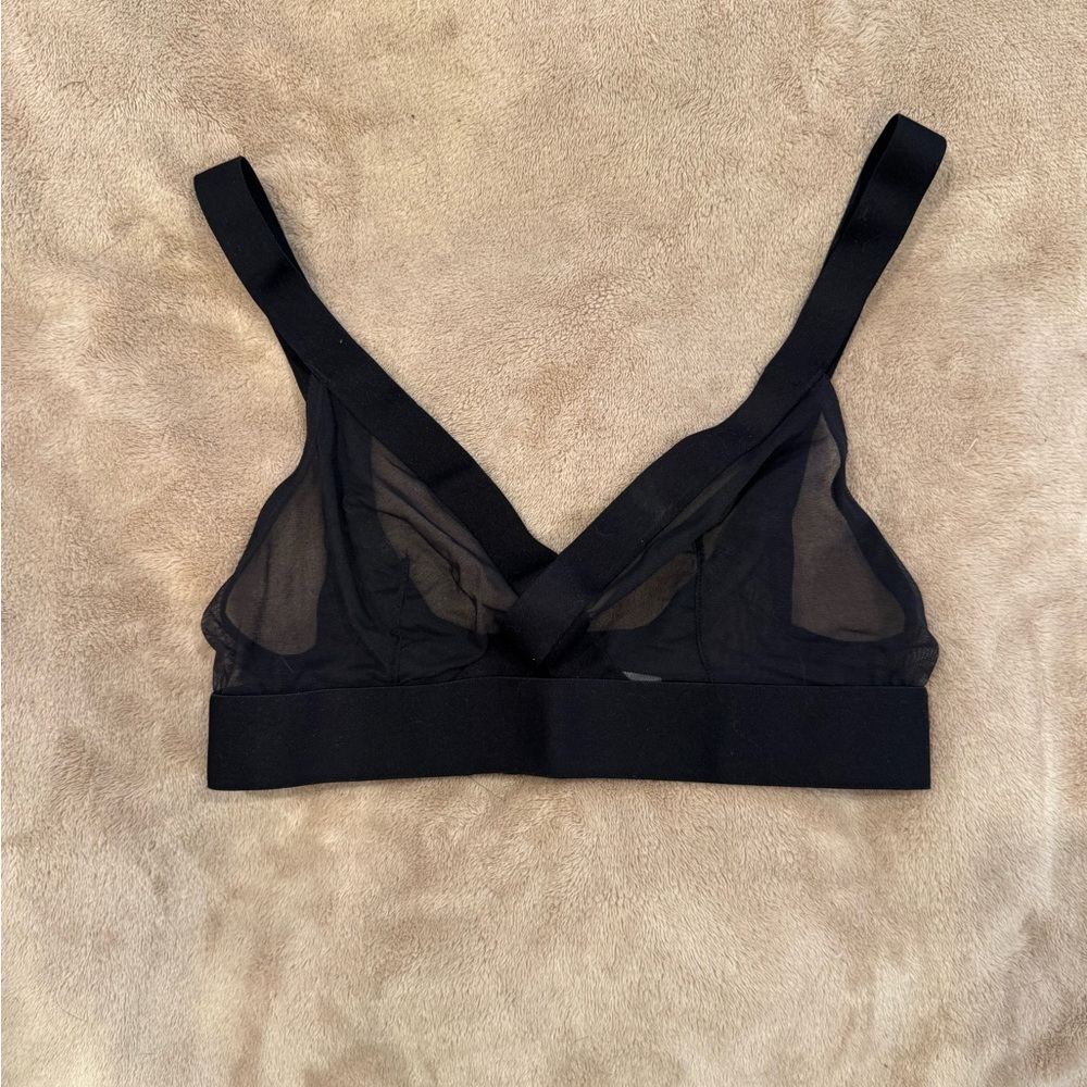 DKNY Black Sheer Triangle Bralette - Women Intimates